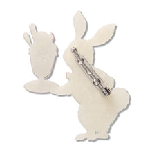 Load image into Gallery viewer, Rabbit Waiter Brooch by Erstwilder
