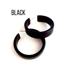 Load image into Gallery viewer, Portland Frosted Lucite Hoop Earrings