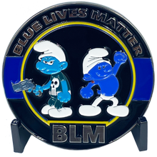 Load image into Gallery viewer, DL4-13 Blue Lives Matter Thin Blue Line Challenge Coin Police LEO 1st Responder Super Hero