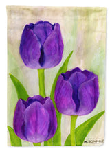 Load image into Gallery viewer, Purple Tulips by Maureen Bonfield Flag Canvas House Size BMBO1033CHF