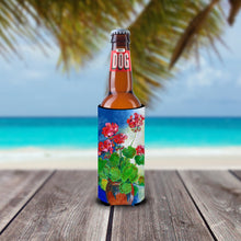 Load image into Gallery viewer, Geraniums by Maureen Bonfield Slim Can Hugger – Fun &amp; Functional Drink Coolers BMBO1118MUK