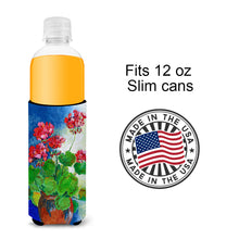 Load image into Gallery viewer, Geraniums by Maureen Bonfield Slim Can Hugger – Fun &amp; Functional Drink Coolers BMBO1118MUK