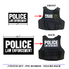 Load image into Gallery viewer, Tactical patch Set for Body Armor PVC Rubber LAW ENFORCEMENT patches for Bullet Proof Ballistic vest POLICE CBP FBI