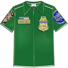 Load image into Gallery viewer, BL9-014 CBP Border Patrol Agent BPA Uniform Shirt Thin Green Line Flag Challenge Coin