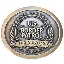 Load image into Gallery viewer, ZB2-006 Border Patrol Agent 100th Anniversary Centennial Belt Buckle BPA Border Patrol Agent