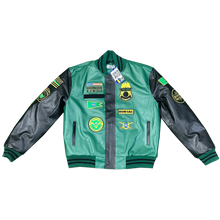 Load image into Gallery viewer, Pro CBP Border Patrol Custom Leather Bomber Varsity Jacket BPA Honor First Coat Thin Green Line
