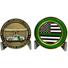 Load image into Gallery viewer, EL8-006 Border Patrol Agent BPA CBP HQ Headquarters Honor First Ronald Reagan Building Challenge Coin thin green line