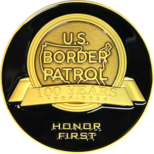 Load image into Gallery viewer, EL0-005 100th Anniversary Centennial Border BPA Patrol Agent Challenge Coin