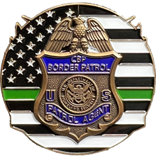 Load image into Gallery viewer, GL14-003 Border Patrol Agent Thin Green Line Negotiator Challenge Coin Honor First