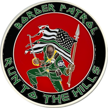 Load image into Gallery viewer, EL9-003A CBP Border Patrol Agent Honor First Zombie Challenge Coin BORTAC thin green line