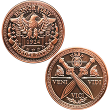 Load image into Gallery viewer, BL13-017 Border Patrol Agent Honor First Challenge Coin Veni Vidi Vici