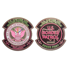 Load image into Gallery viewer, BL14-010 CBP Pink Border Patrol Agent Challenge Coin Breast Cancer Cancer Awareness