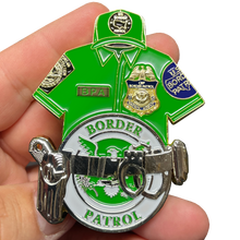 Load image into Gallery viewer, BL5-003 Border Patrol Agent CBP uniform shirt duty belt HK P2000 Honor First BPA Thin Green Line