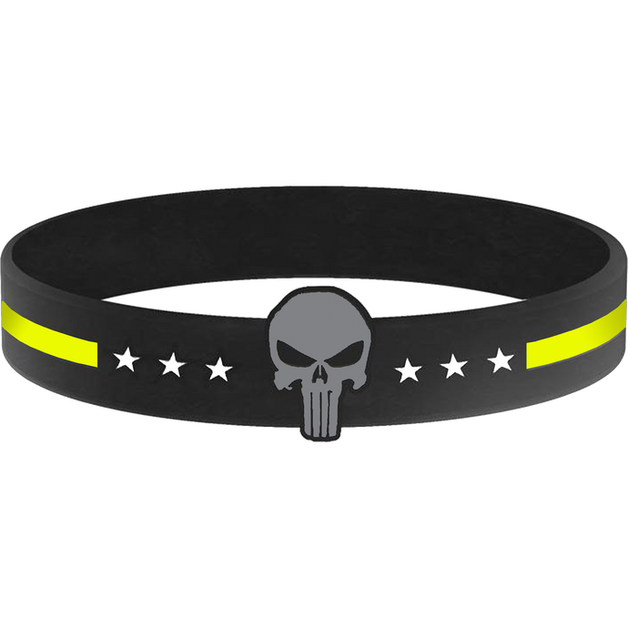 Thin Gold Line Silicon Bracelet (YELLOW) Dispatcher, Emergency, 911