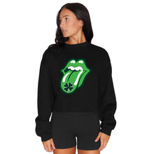 Load image into Gallery viewer, Shamrock Lips Black Crewneck