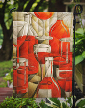Load image into Gallery viewer, Red Wine Bottles and Glasses Garden Flag – Decorative Outdoor Yard Flag BTBU0174GF