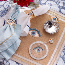 Load image into Gallery viewer, Skinny evil eye napkin rings, set of four