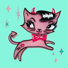 Load image into Gallery viewer, Bad Kitty Brooch by Miss Fluff x Lipstick &amp; Chrome
