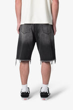 Load image into Gallery viewer, Baggy Rip Denim Shorts - Washed Black