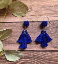 Load image into Gallery viewer, Statement Ball Tassel Earrings