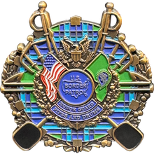 Load image into Gallery viewer, K-019 Border Patrol Agent Pipes and Drums Challenge Coin CBP BPA Honor First