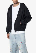 Load image into Gallery viewer, Basic Zip Up Hoodie - Black