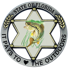 Load image into Gallery viewer, BL5-002 Florida FWC Fish and Wildlife Conservation Commission Officer Agent FWL Largemouth Bass Challenge Coin