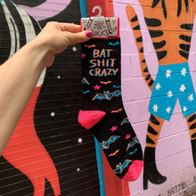 Load image into Gallery viewer, Bat Crazy Socks | Women&#39;s Colorful  Halloween-Themed Self-Expression Socks