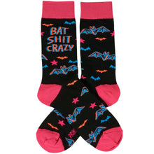 Load image into Gallery viewer, Bat Crazy Socks | Women&#39;s Colorful  Halloween-Themed Self-Expression Socks