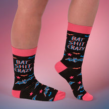Load image into Gallery viewer, Bat Crazy Socks | Women&#39;s Colorful  Halloween-Themed Self-Expression Socks