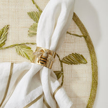 Load image into Gallery viewer, Straw leaf placemat, citrus, set of four