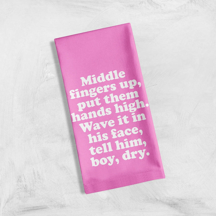 Beyoncé-Inspired Boy Dry Tea Kitchen Towel | Cotton Flour Sack Dish Cloth | 21