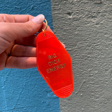 Load image into Gallery viewer, Big Dick Energy Motel Style Keychain in Red