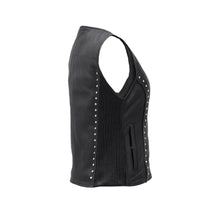 Load image into Gallery viewer, Biker Babe Women's Studded Leather Motorcycle Vest