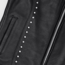 Load image into Gallery viewer, Biker Babe Women's Studded Leather Motorcycle Vest