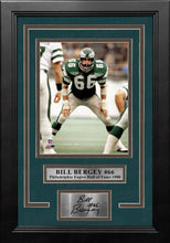 Load image into Gallery viewer, Bill Bergey in Action Philadelphia Eagles 8" x 10" Framed Football Photo with Engraved Autograph