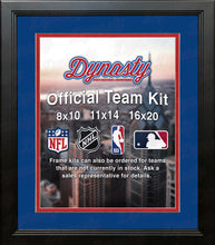 Load image into Gallery viewer, NBA Basketball Photo Picture Frame Kit - Detroit Pistons (Blue Matting, Red Trim)