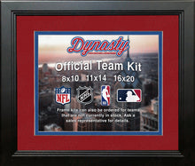 Load image into Gallery viewer, NBA Basketball Photo Picture Frame Kit - Los Angeles Clippers (Red Matting, Blue Trim)
