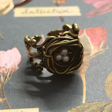 Load image into Gallery viewer, Bird's Nest Ring in Old Gold | Vintage | Adjustable Size