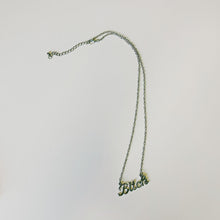 Load image into Gallery viewer, Bitch Script Nameplate Necklace in Silver or Gold
