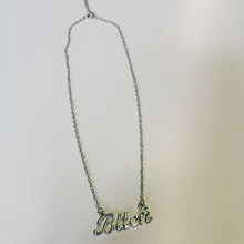 Load image into Gallery viewer, Bitch Script Nameplate Necklace in Silver or Gold