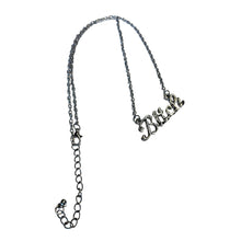 Load image into Gallery viewer, Bitch Script Nameplate Necklace in Silver or Gold