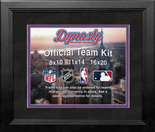 Load image into Gallery viewer, MLB Baseball Photo Picture Frame Kit - Colorado Rockies (Black Matting, Purple Trim)