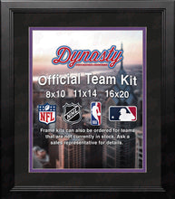Load image into Gallery viewer, MLB Baseball Photo Picture Frame Kit - Colorado Rockies (Black Matting, Purple Trim)