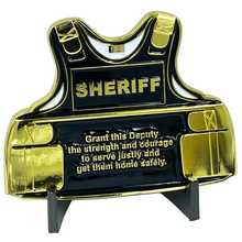 Load image into Gallery viewer, DL12-09 Sheriff Deputy Body Armor Police Officer Police Department Sheriff's Office Challenge Coin