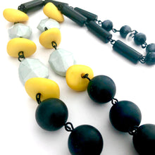 Load image into Gallery viewer, Matte Black &amp; Yellow Carmen Necklace