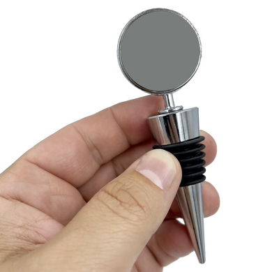 EL10-010 DIY kit BLANK Wine Stopper Bottle Stoppers Silver Wine Bottle Stoppers with a Round Bezel Blanks-Gift for a wine lover-Hostess Gift Housewarming Gift Wine Bottle Stopper Bottle present ornament
