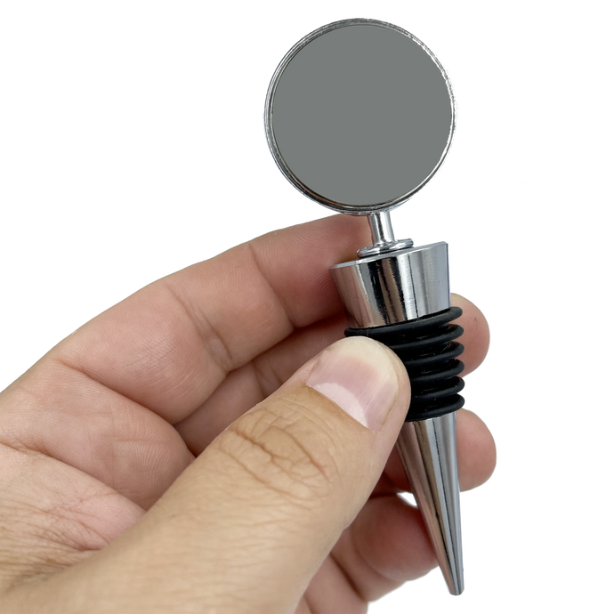 EL10-010 DIY kit BLANK Wine Stopper Bottle Stoppers Silver Wine Bottle Stoppers with a Round Bezel Blanks-Gift for a wine lover-Hostess Gift Housewarming Gift Wine Bottle Stopper Bottle present ornament