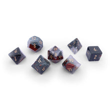 Load image into Gallery viewer, Bloodstone - 7 Piece RPG Set Gemstone Dice