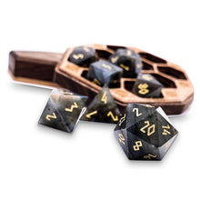 Load image into Gallery viewer, Blue Labradorite - 7 Piece RPG Set Gemstone Dice